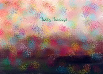 Obraz na płótnie Canvas Season's Greetings text on an abstract background for holiday