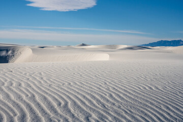 Ripples Cover The Peaks And Valleys Of White Sands