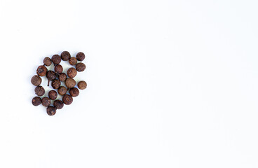 black pepper isolated on white background. High quality photo