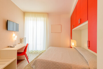 Beautiful and modern home and hotel bedroom interior design.