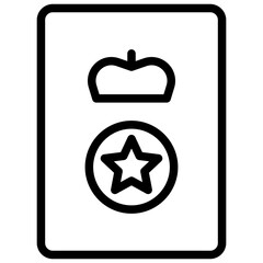 page of pentacles outline icon