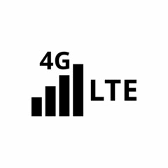 Obraz premium 4G LTE internet signal connection vector icon