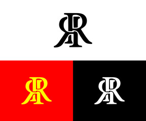 RR letter vector logo art