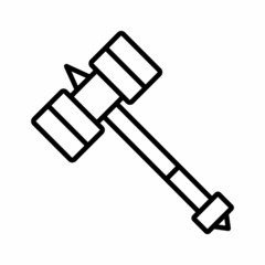 war hammer weapon vector icon