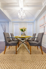 Modern dining room in luxury house.