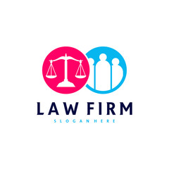 Justice People logo vector template, Creative Law Firm logo design concepts
