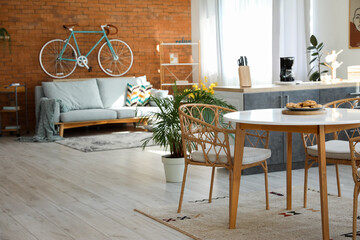 Studio apartment with contemporary kitchen