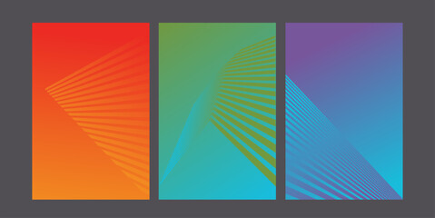 set of abstract background banners