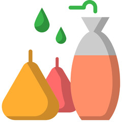 Vector fig juice flat icon, food and drink related 64x64 Pixel, whitebackground