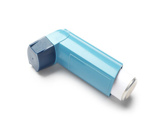 Modern inhaler isolated on white background