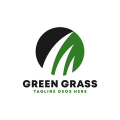 green grass inspiration illustration logo design