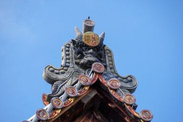 Fototapeta na wymiar 日本の伝統建築に用いられる鬼瓦