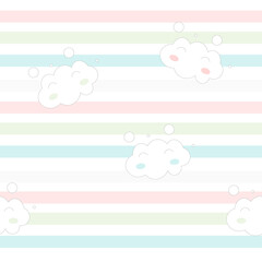 Clouds seamless pattern.Vector illustration