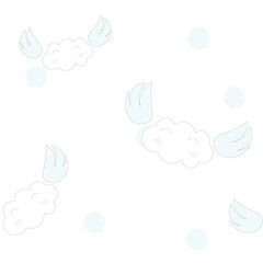 Clouds seamless pattern.Vector illustration