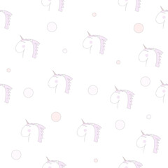 Cute unicorn semaless pattern.Vector illustration