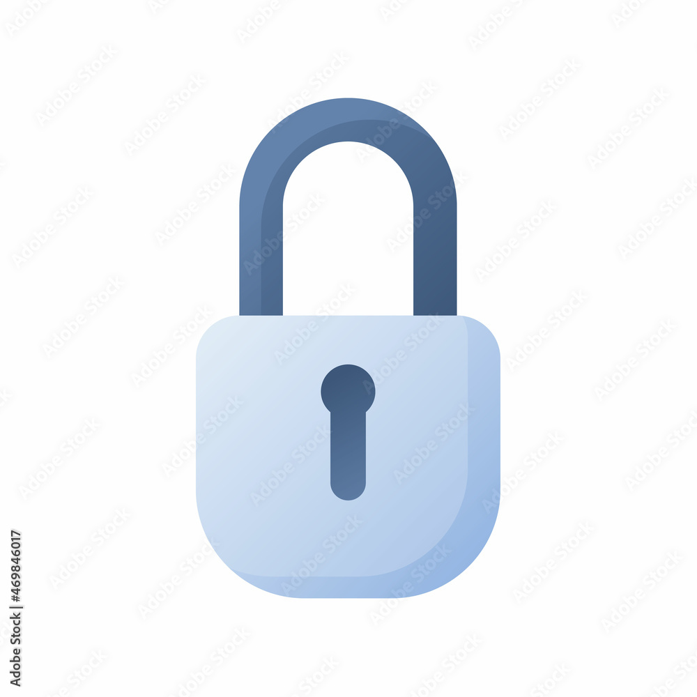Poster padlock security single isolated icon with smooth style