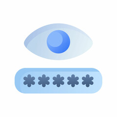 password entry with hidden input single isolated icon with smooth style