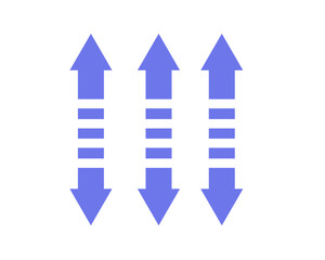 blue and white arrows
