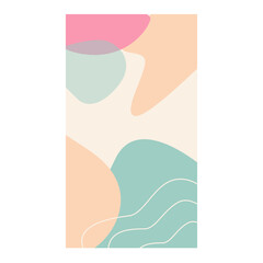 Vector set of nature social media stories, plants. Elegant continuous line drawing. Minimal Set of abstract creative artistic templates. Use for social media posts, mobile apps