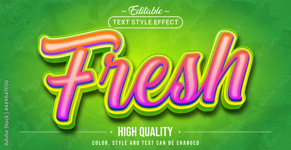 Aufkleber editable text style effect - fresh text style theme.