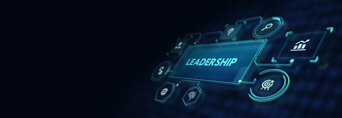 Business, Technology, Internet and network concept. Leadership business management.3d illustration