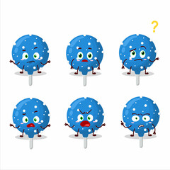 Cartoon character of snowflake blue candy with what expression