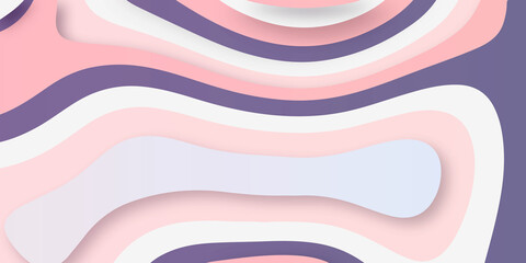 Abstract colorful soft pink background with waves, realistic papercut decoration textured Papercut background | abstract background| 