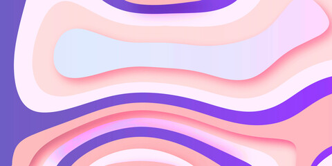 Abstract colorful soft pink background with waves, realistic papercut decoration textured Papercut background | abstract background| 