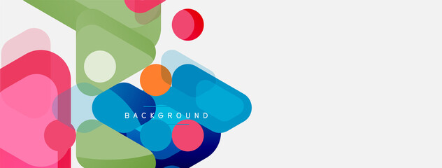 Abstract round geometric shapes and circles background. Trendy techno business template for wallpaper, banner, background or landing