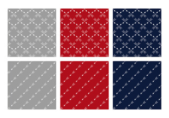 Collection geometric seamless patterns with arrows .vector illustration 