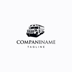 school bus logo design vector, school bus premium vector, logo for car.