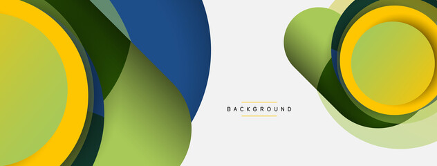 Circle and round shapes abstract background. Vector illustration for wallpaper banner background or landing page