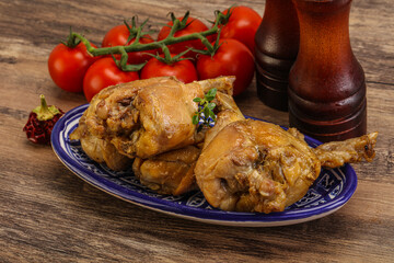 Rabbit stew in spicy sauce