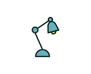 Lamp line icon. Vector symbol in trendy flat style on white background. Office sing for design.