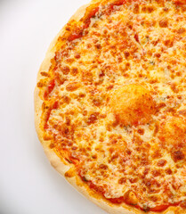 Italian traditional Pizza Margarita with cheese