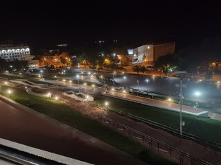time lapse of traffic at night