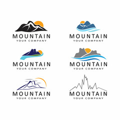 Mountain icon Logo Template Vector illustration design