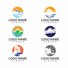 Mountain icon Logo Template Vector illustration design