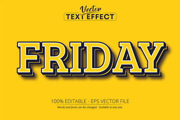 Friday 3d Editable Text Effect