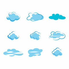 Cloud template vector icon illustration design