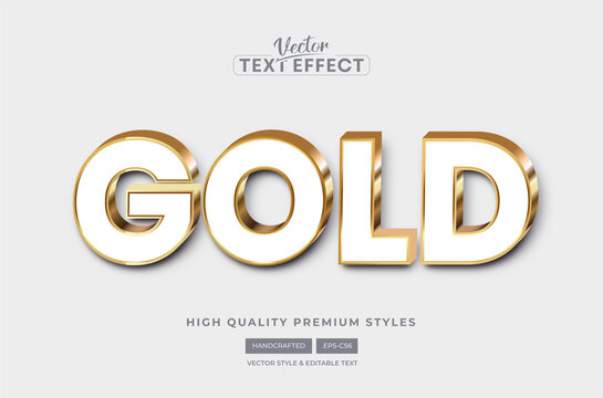 Gold 3d Editable Text Effect