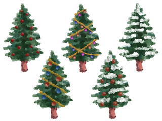 Christmas Tree Watercolor.. Christmas Tree Art Decoration	