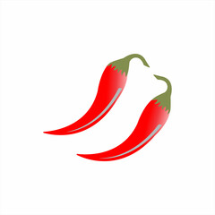 Red Chili logo designs vector Spicy food