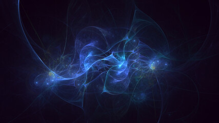 Naklejka premium 3D rendering abstract multicolor fractal light background