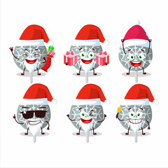 Santa Claus emoticons with snowflake cookies candy cartoon character