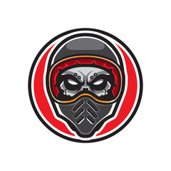 MOTOR BIKE EMBLEM SPORT MASCOT LOGO