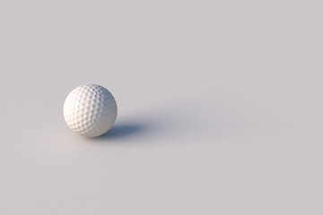 3D render Golf ball on a white clear background
