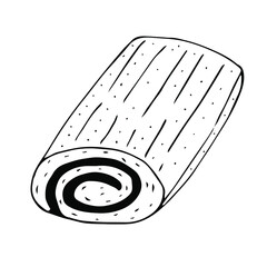 Braso de gitano cake vector illustration, hand drawing doodle