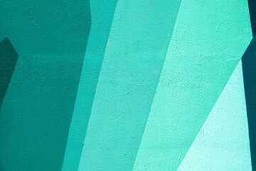 Gradient mint green teal urban wall texture. Modern pattern for wallpaper design. Creative urban city background for advertising mockups. Abstract open composition Minimal geometric style solid colors - 469862267