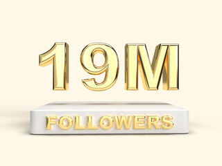 followers thank you golden numbers stand podium 
 social network friends followers web